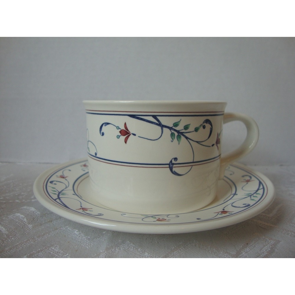 Mikasa Intaglio‎ Annette Oversized Cup and Saucer (s)